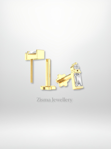 Boucles d'oreilles clous en diamants naturels de qualité supérieure, plaquées or 14 carats, certifiées GIA, pour femmes - Product Image 6