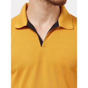 T-shirt de golf tendance coupe classique 210 grammes 100% coton tricoté respirant décontracté streetwear élégant OEM marque privée usine - Product Image 5