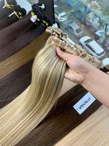 Cinta clásica caliente en productos Colores de tono claro Extensión de cabello humano crudo Premium Straight Proveedor vietnamita al por mayor - Product Image 5