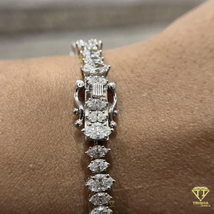 Luxury Lab Grown Diamond Tennis <b>Bracelet</b> For Women In 925 Sterling Silver Elegant Sparkling Wrist Jewelry Gift - Product Image 2
