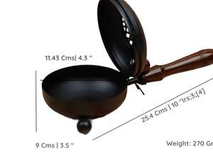 Brûleur d'encens décoratif en métal de qualité supérieure pour usage religieux avec motifs artisanaux complexes Encens indien - Product Image 2