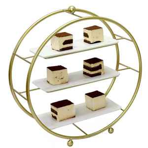 Juego de Soportes para Pastel de Varios Niveles Blancos con Diseño Floral, Exhibidor de Postres, Soporte para Cupcakes, Decoración Ecológica para Bodas y Fiestas de Cumpleaños - Product Image 5