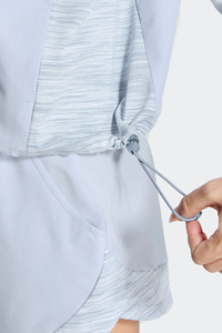 Conjunto de Chaqueta Cortavientos Ligera Gris para Mujer y Pantalones Cortos, Chándal Deportivo con Capucha y Cremallera Completa, Ropa Deportiva Informal con Paneles en Contraste - Product Image 4