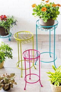 กระถางต้นไม้ติดผนังทรงกลมโลหะเคลือบสีฝุ่นพร้อมขายึดสำหรับใช้ในสวนกลางแจ้ง - Product Image 5