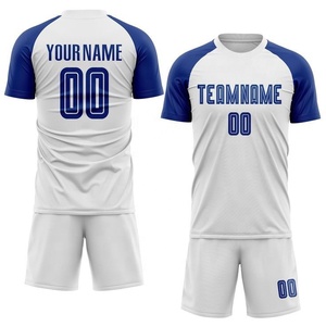 Ensemble de maillots de football américain sublimés bleu-noir pour hommes, col rond, manches courtes, polyester respirant, nom de l'équipe imprimé - Product Image 6