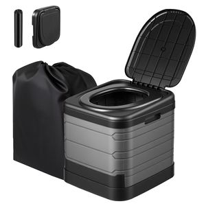 Inodoro Portátil Moderno para Camping, Capacidad de Carga de 330 Libras, Plegable, para Uso Adulto, con Bolsa de Transporte y Bolsas de Basura - Product Image 1