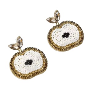 Gold Apple Parties Special Fashion Dangle Earrings New Arrival Cross-Border Handmade <b>Beads</b> Sweet Sequins Trendy Creative - Product Image 1