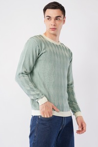 Camiseta de manga larga con cuello redondo y canalé de algodón premium para hombre – Ropa informal suave y cómoda - Product Image 6