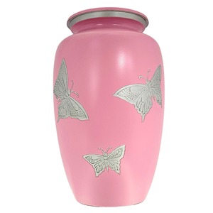 โกศบรรจุอัฐิเด็กคุณภาพสูง พรีเมียม สลักลายด้วยมือ สีขาว ความจุ 200 คิวบิกอินช์ ผลิตจากนิกเกิลและเคลือบเงา - Product Image 1