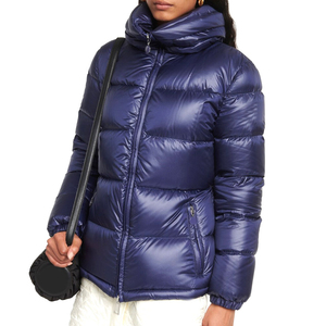 High Quality Solid Pattern Knitted Puffer Jacket Women Plus Size Customizable Zipper Embroidered Logo Waterproof Breathable Soft - Product Image 5