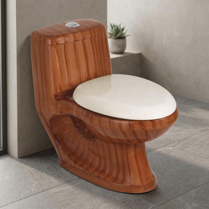 Inodoro de Cerámica de Una Pieza con Sifón de la Marca Vistaar, Inodoro de Doble Descarga Montado en el Suelo para Apartamentos Modernos y Uso en Exteriores - Product Image 2