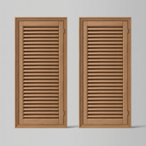 Paneles de Puerta de Madera Maciza de Lujo Moderno, Persianas Decorativas de Madera para Espacios Interiores Residenciales - Product Image 1