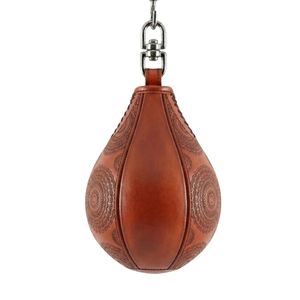 Balón de Boxeo de Cuero Repujado Premium para Entrenamiento de Reflejos y Fitness - Product Image 3