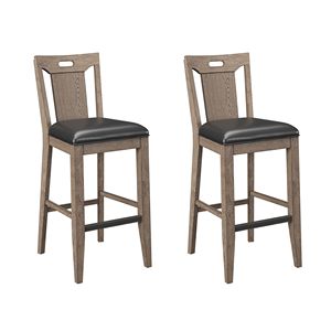 Wallace & Bay Benti Brown Slat Back Bar sgabelli Set di 2 - Product Image 1