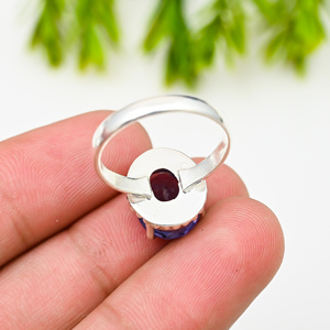 Anillos de Plata 925 con Piedras Preciosas de Lujo en Color Azul para Fiesta - Product Image 3