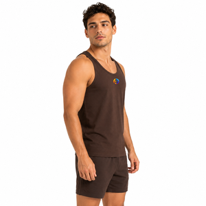 Smooth fabric helps maintain comfort during Man Tank <b>Top</b> with gentle feel for weekend wear and summer <b>walks</b> daily wear - Product Image 2