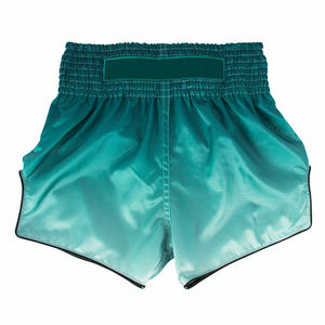 Black Satin Boxing Shorts with White Elastic Waistband Comfortable Polyester Quick Dry Muay Thai All Seasons <b>Training</b> Gear - Product Image 6