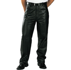 Samroz Sports Men's Customized Color Loose Fitted Motorcycle Casual Leather Biker <b>Pants</b> Custom Made Size High Quality - Product Image 1