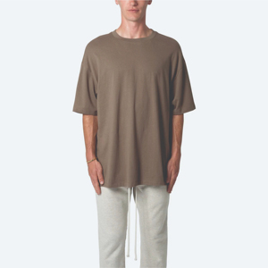 Camiseta Urbana de Primera Calidad para Hombre, Corte Regular, 100% Algodón, 220g, Diseño Sólido Informal, Manga Corta, Cobertura Total, Secado Rápido - Product Image 5