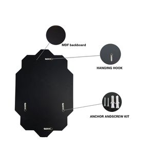 Specchio da Parete Moderno di Lusso per Bagno, Specchio Decorativo con Cristalli Effetto Diamante per Soggiorno o Camera da Letto - Product Image 6