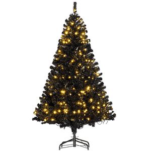 Árbol de Navidad Artificial Preiluminado de 6 Pies (210 cm) con Ramas Realistas y 1000 Luces LED, Decoración Navideña para Interiores - Product Image 1