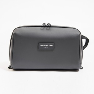 Dark gray business <b>toiletry</b> bag travel <b>storage</b> bag portable cosmetic bag - Product Image 1
