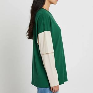 OEM ODM Custom 100% Cotton Summer Women's Plus Size Drop Shoulder High Quality 220g Silk Screen Printed Quick Dry Breathable - Product Image 2