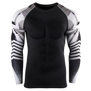 Camiseta deportiva de compresión premium para hombre, de secado rápido, para entrenamiento, gimnasio, fitness, ropa deportiva transpirable, protección UV. - Product Image 2