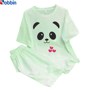 Customized Trade New Fashion Summer Women's 2Pcs Sets Outfits T-<b>Shirt</b> and Shorts Print Tracksuit Printed Sets Casual Loose - Product Image 1
