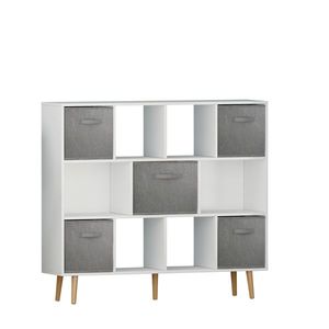 White Bookshelf Elegant Design <b>Bookcase</b> for Home Office or <b>Library</b> - Product Image 5