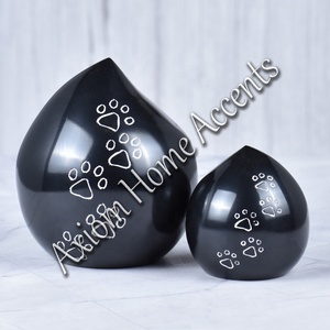 Handmade Pet Cremation Urn With Classic Design and Natural Metal Finish for Lasting <b>Memories</b> by Axiom Home Accents - Product Image 3
