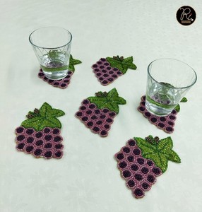 Decorative Vietnamese Shells <b>Beaded</b> <b>Coasters</b> Placemats for Dining Table Luxury Round Buy Direct From Supplier - Product Image 4