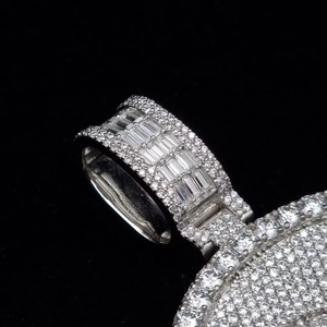 Rapper Bling Jewelry Custom Iced Out Letter Name <b>Pendant</b> Solid 925 Sterling <b>Silver</b> Moissanite Diamond <b>Initial</b> Letter <b>Pendant</b> - Product Image 5