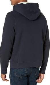 Sweat à capuche zippé pour homme OEM, logo personnalisé, doublure polaire, vente en gros, vêtements décontractés - Product Image 2