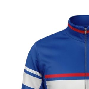 <b>Men</b> Blue Red Hockey Sports <b>Jacket</b> Polyester Athletic Training <b>Jacket</b> Team Uniform Outdoor Match Wear Performance Clothing - Product Image 3