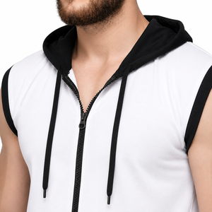 Chaleco Deportivo Personalizado para Hombre, Sin Mangas, con Cierre, Ligero, para Entrenamiento, Ropa Deportiva con Capucha, OEM, Marca Privada - Product Image 5