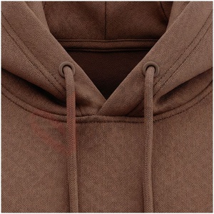 Ensemble de survêtement à capuche marron pour homme, manches longues, couleur unie, respirant, décontracté, pour l'automne, coupe classique, 100% coton - Product Image 4