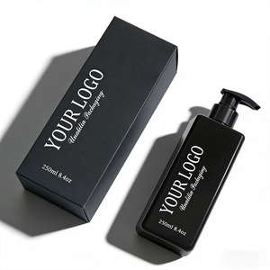 Bouteille plate en plastique PET de 250 ml (8 oz) avec pulvérisateur à pompe pour shampoing, gel douche, lavage corporel - Emballage personnalisé avec logo, flacons à pompe pour lotion - Product Image 4