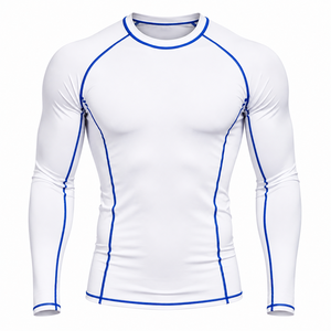 Haut de compression personnalisé à manches longues pour le MMA, le BJJ, le Jiu-Jitsu, la lutte et l'entraînement – Vêtement de sport personnalisé par sublimation - Product Image 4