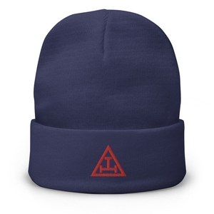 Royal Arch Chapter Knit <b>Hat</b> - Red Triple Tau Premium Winter <b>Beanie</b> - Product Image 2