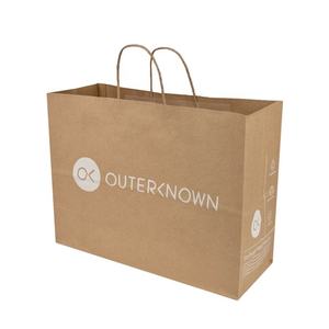 Bolsa de Compra de Papel Kraft Marrón Ecológica con Logotipo Personalizado, Embalaje Reciclable para Ropa, Zapatos, Proveedor Minorista - Product Image 2