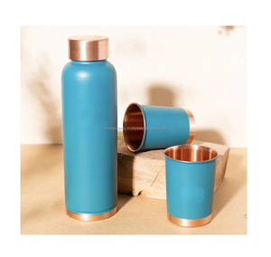 Durable Copper Water <b>Bottle</b>-Eco-Friendly Boiling Water Safe Designed for Fitness Enthusiasts & Yogis Travel Use - Product Image 3