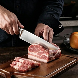 Ensemble de couteaux de cuisine professionnels en acier inoxydable, 15 pièces, couteaux à manche creux avec support à couteaux en bois et aiguiseur de couteaux intégré - Product Image 5