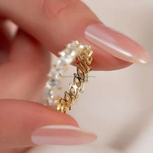 Bague de fiançailles pour femme en or 14 carats certifiée IGI, diamant de laboratoire CVD VVS DEF sur mesure, toutes formes, plaqué rhodium, pour cadeaux - Product Image 3