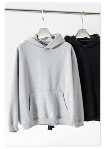 Sweat à capuche unisexe en molleton 100% coton, couleur unie personnalisable, 210 g/m², coupe oversize, style streetwear, écologique, respirant, sans cordon de serrage, pour la gym - Product Image 3