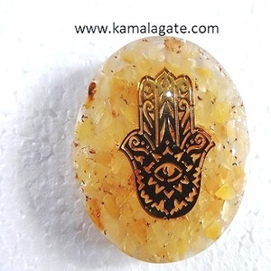 พลอยคริสตัลรูปทัวร์มาลีนสีดำทำด้วยมือพร้อมสัญลักษณ์ Hamsa สำหรับงานฝีมือหินกึ่งมีค่าของเรกิ - Product Image 6