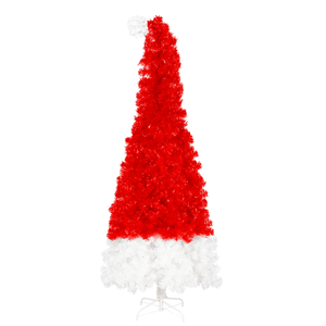 1050 Tip Santa's Hat Shaped Artificial Christmas <b>Tree</b> 6FT LED <b>Light</b> Whimsical Xmas Curved Xmax <b>Tree</b> - Product Image 5