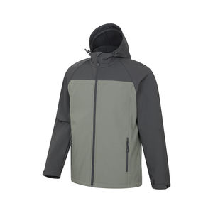 Chaqueta Softshell Regular de Otoño para Hombre, Diseño con Capucha, Forro Polar Cálido, Cierre Impermeable, Parches Frontales, para Actividades al Aire Libre - Product Image 2