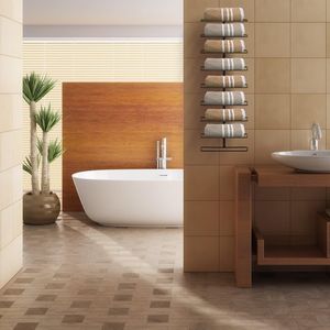 Porte-vin mural en métal noir, support pour 9 bouteilles, solution élégante de rangement mural pour bouteilles - Product Image 5