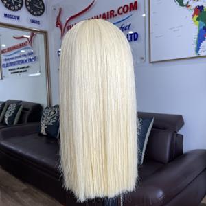 Nuevo artículo Peluca recta de hueso de color rubio 100% Extensiones de cabello vietnamita precio al por mayor sin enredos sin derramamiento gran stock - Product Image 4